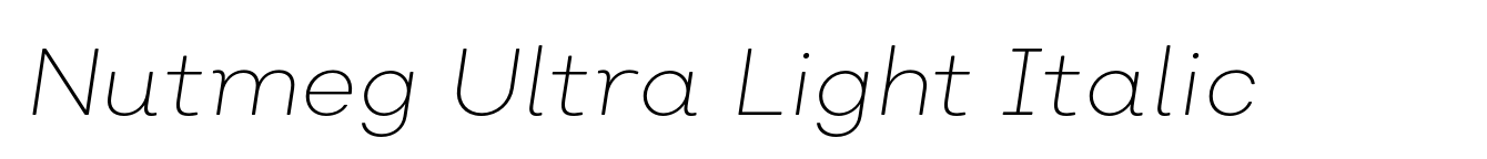 Nutmeg Ultra Light Italic image